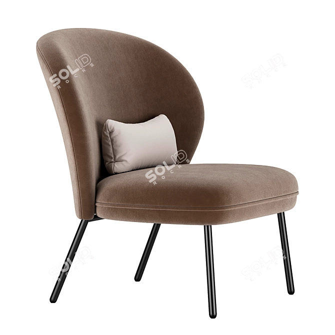 Ventall Armchair: Sleek and Stylish Seating Solution 3D model image 3