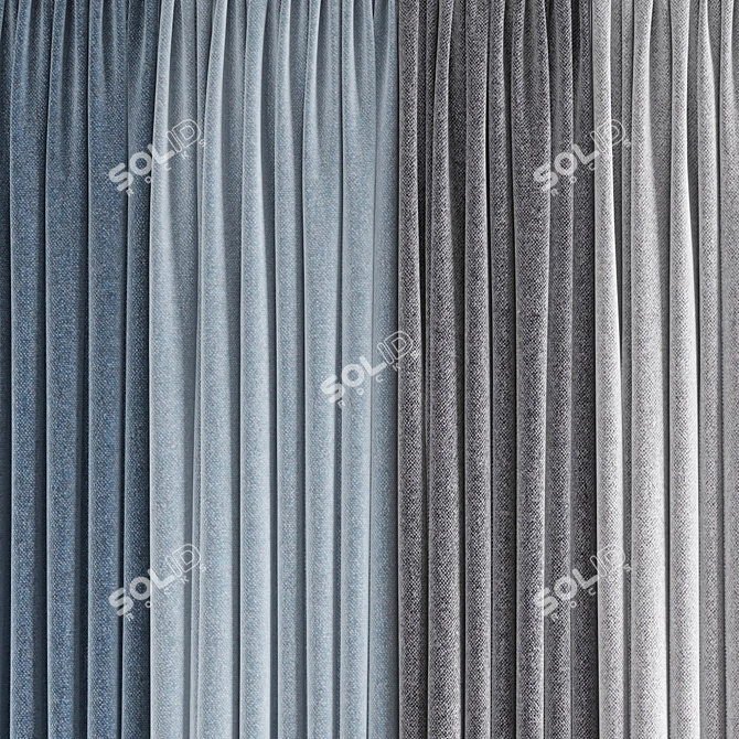 Polygonal Curtain Model - High Quality 3D model image 3