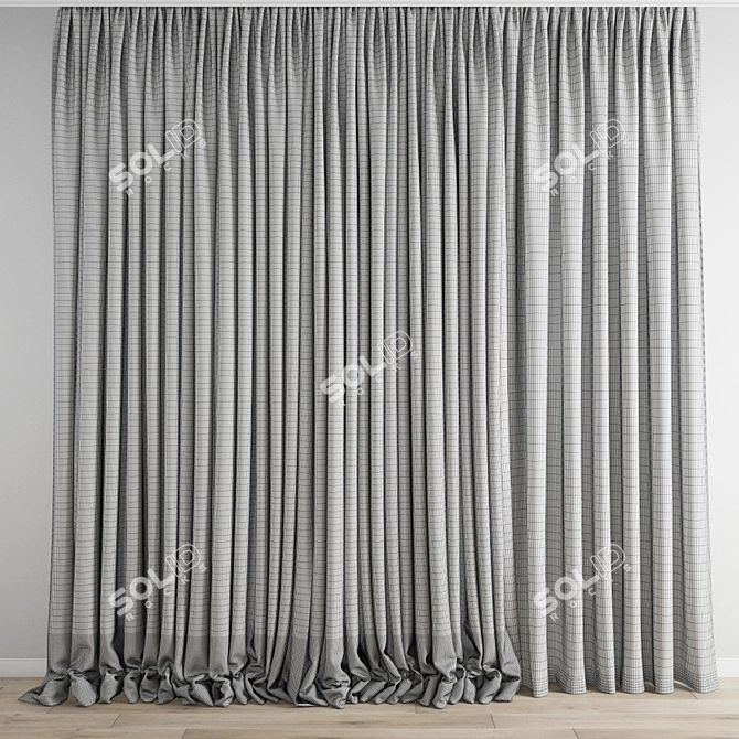 Polygonal Curtain Model - High Quality 3D model image 4