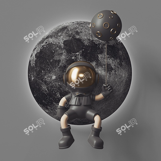 Spacewalker Light: Futuristic 3D Astronaut Light 3D model image 2