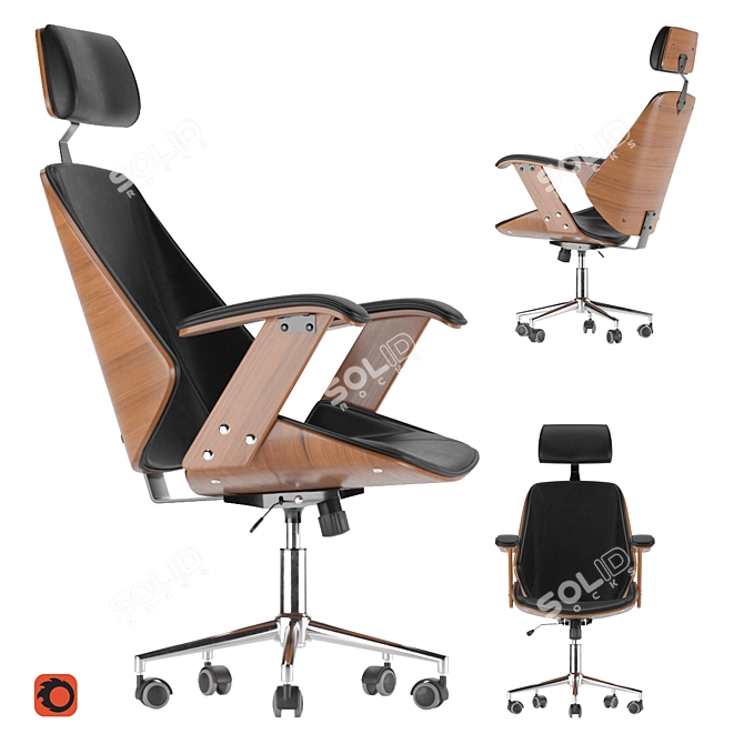 Orzech Chair: Modern PBR Design 3D model image 7