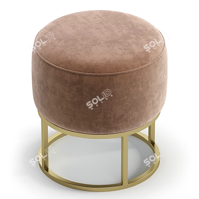 Elegant Rosie Pouffe: 3 Color Options 3D model image 6