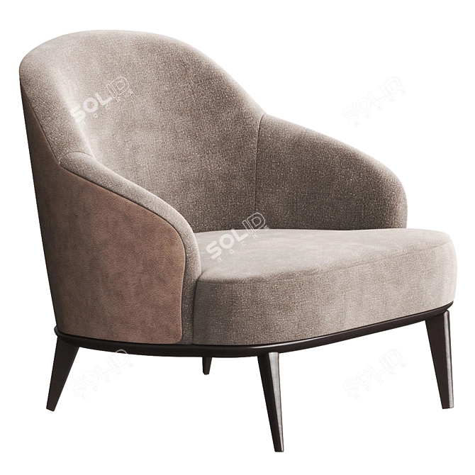 Title: Elegant LESLIE Armchairs for Modern Living 3D model image 1