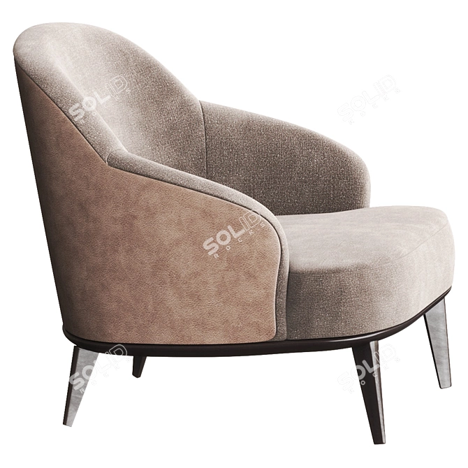 Title: Elegant LESLIE Armchairs for Modern Living 3D model image 2