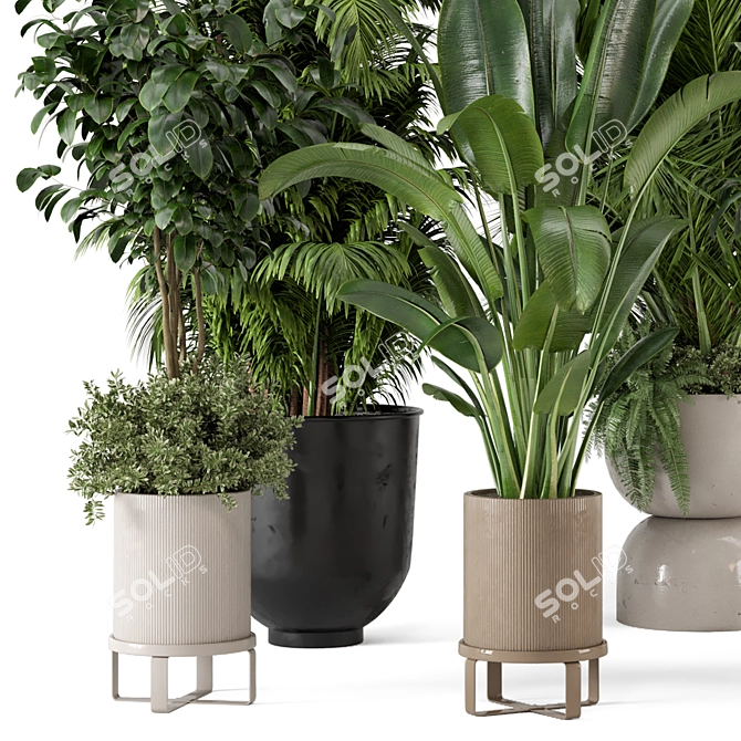 Greenery in Ferm Living Bau Pot: Set of 538 3D model image 5