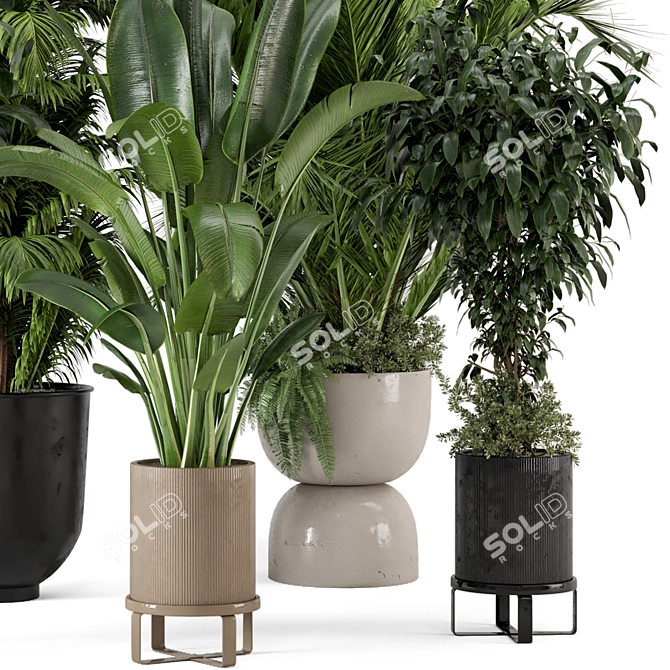 Greenery in Ferm Living Bau Pot: Set of 538 3D model image 6