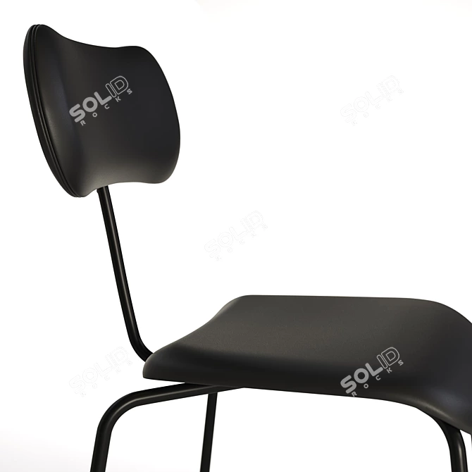 Elegant Faux Leather Chair: Nod 3D model image 4