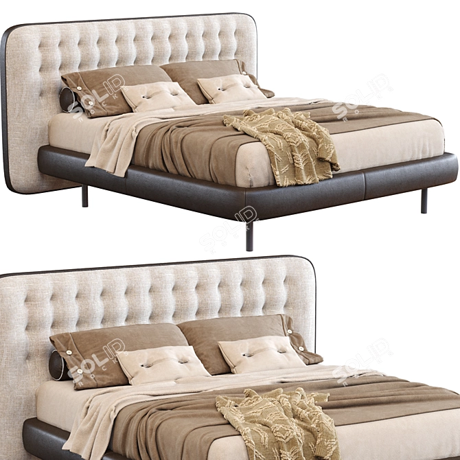 Dedalo Up Modern Bed by Desiree 3D model image 1
