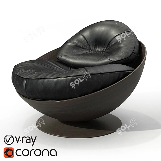 Etel Esfera Armchair: Modern and Stylish Design 3D model image 1