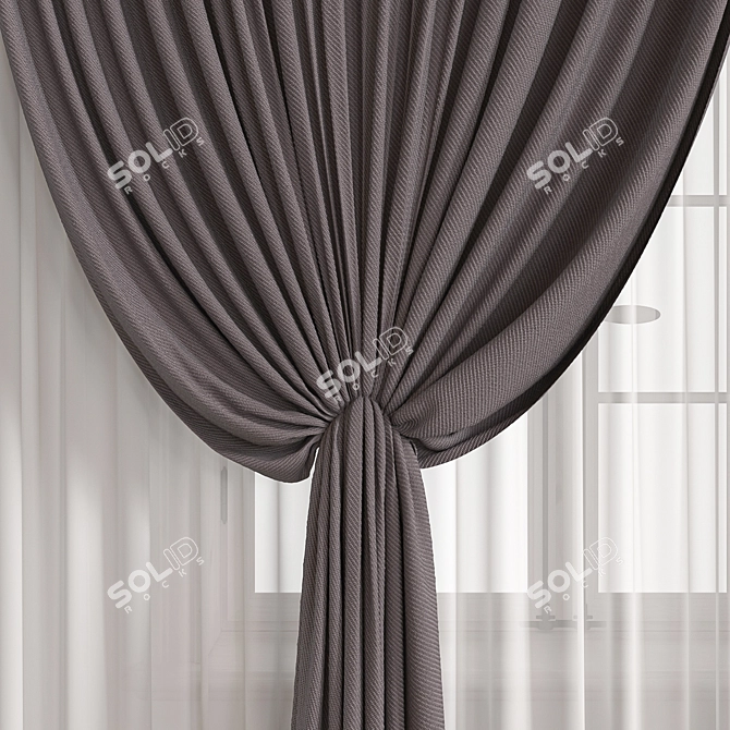 Title: Versatile Curtain with 107K Polys 3D model image 2