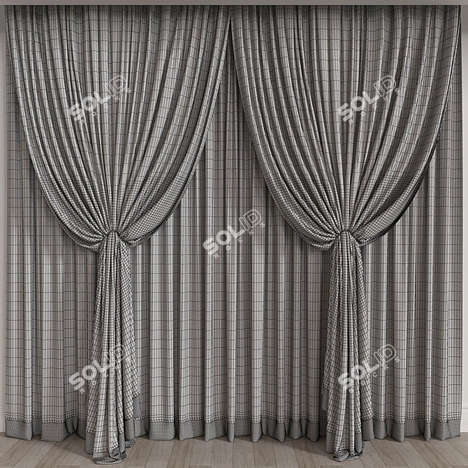 Title: Versatile Curtain with 107K Polys 3D model image 3