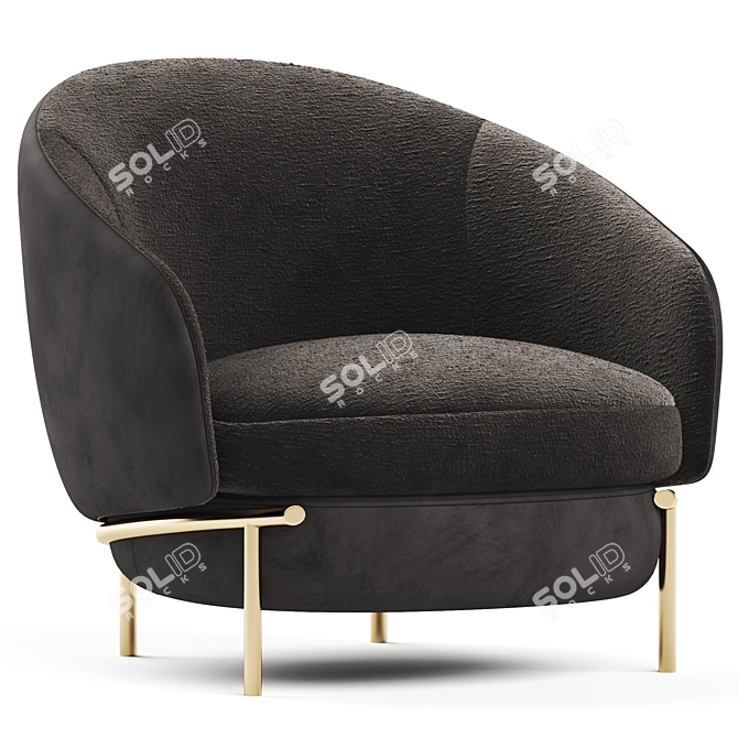 LLOYD Armchair: Modern Elegance for your Space 3D model image 3
