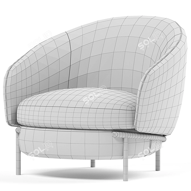 LLOYD Armchair: Modern Elegance for your Space 3D model image 5