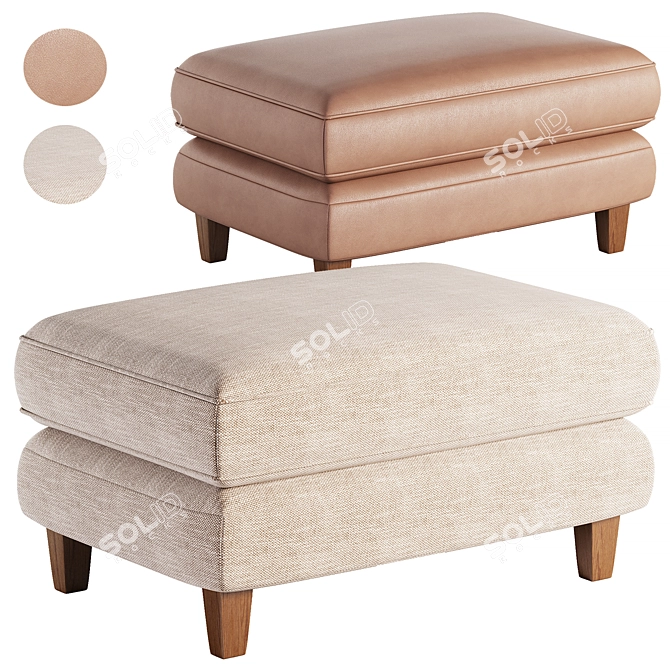 Blaine Modern Ottoman Chair 3D model image 1