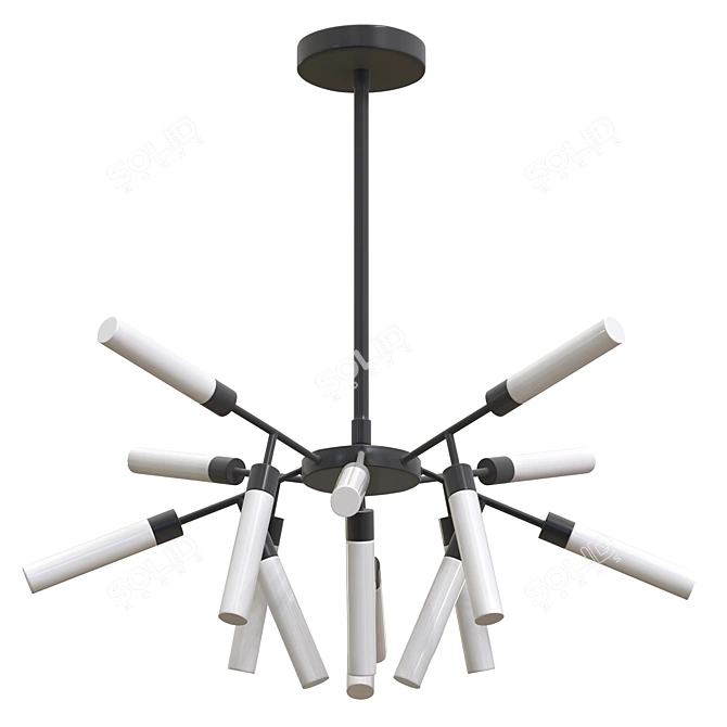 Elegant LED Splio Ceiling Chandelier 3D model image 1