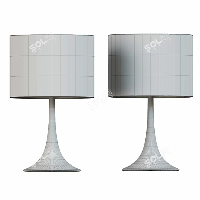 Semplice Lampada da Tavolo Nordica 3D model image 2