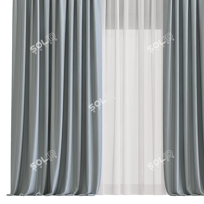 Elegant Home 966: Modern Curtains 3D model image 3