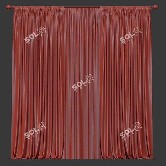 Elegant Home 966: Modern Curtains 3D model image 4