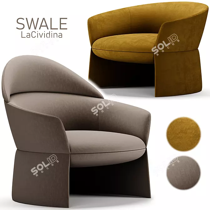 Title: SWALE Armchair - Modern Elegance 3D model image 1