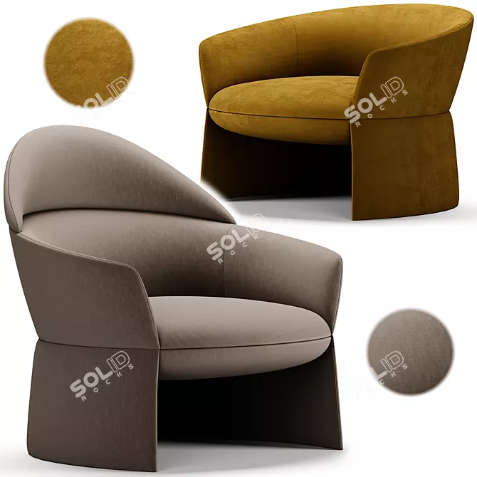 Title: SWALE Armchair - Modern Elegance 3D model image 5