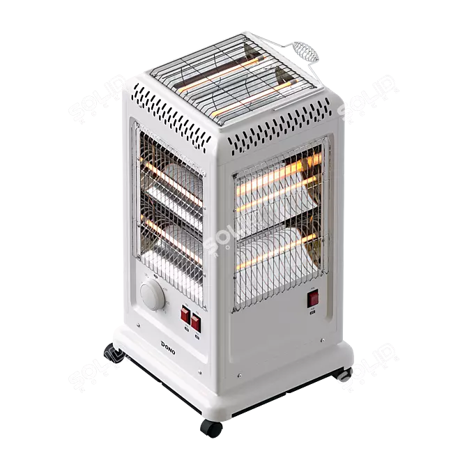 Compact 5-Direc Electric Heater 3D model image 1