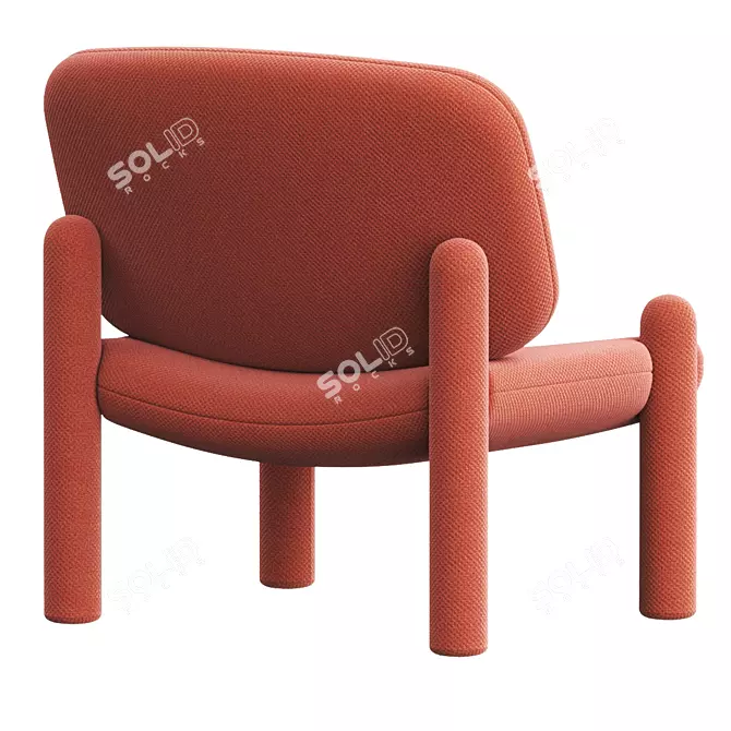 Modern TOTTORI Fabric Armchair 3D model image 3