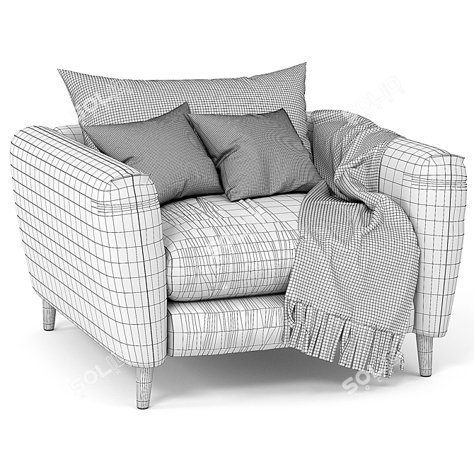 Unwind in Style: Squishmeister Love Seat 3D model image 4