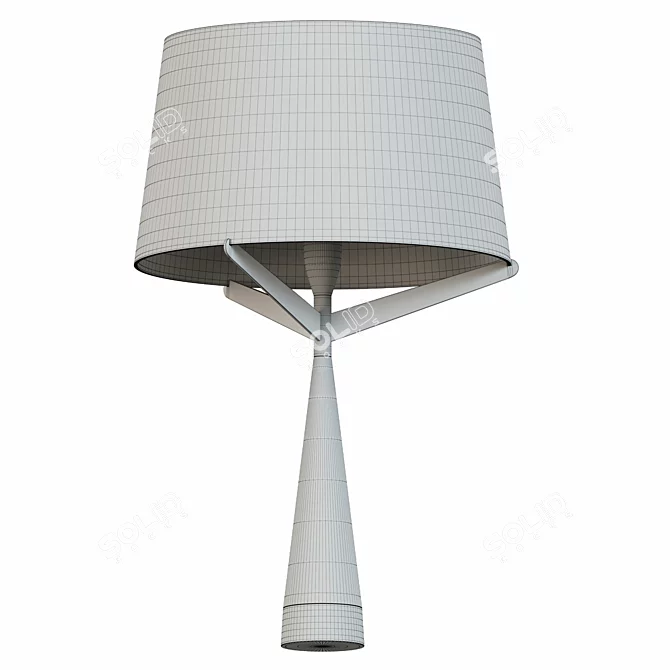 A1 Milan Nordic Style Bedside Table Lamp 3D model image 2
