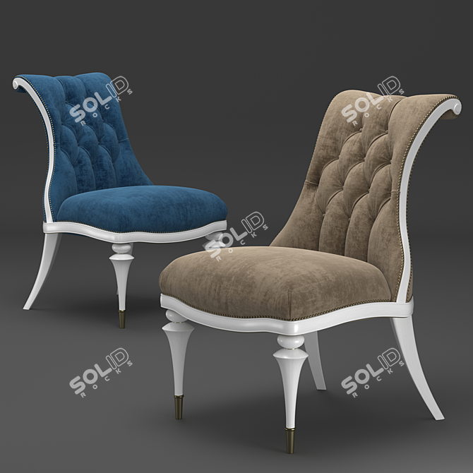 Sleek Carleton Chair by Schnadig 3D model image 2
