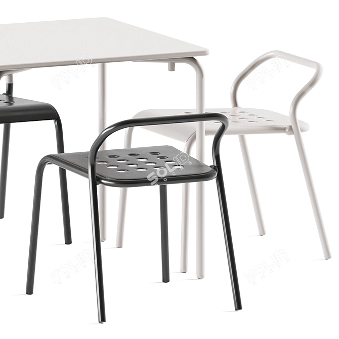 Easy Table & Noss Outdoor Chair: Perfect Outdoor Duo 3D model image 4