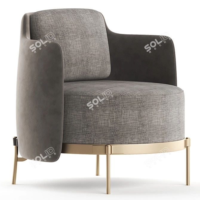 Trendy TAPE Armchair: Sleek Design 3D model image 1