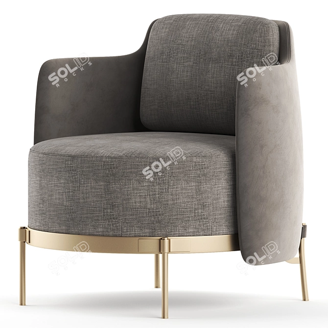 Trendy TAPE Armchair: Sleek Design 3D model image 2