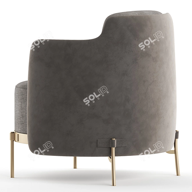 Trendy TAPE Armchair: Sleek Design 3D model image 3