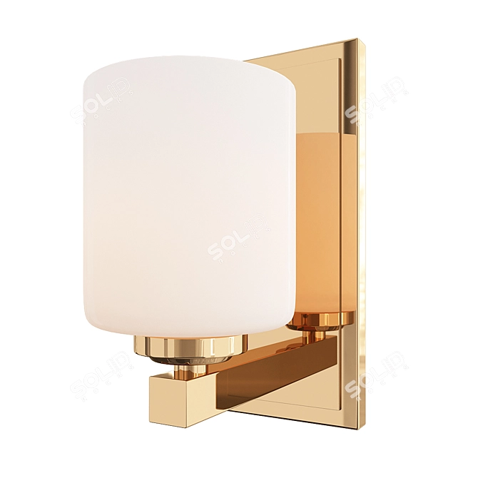 Opal Barrel Bath Sconce 3D model image 1