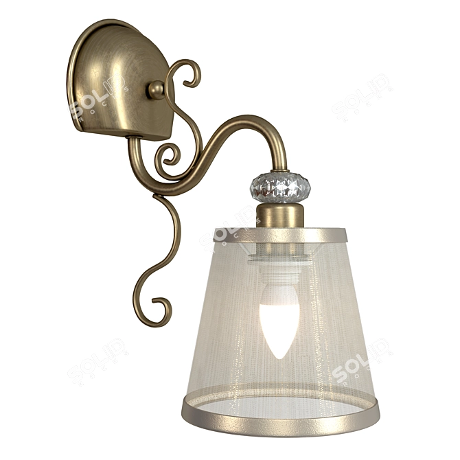 Elegant Classic Wall Lamp 3D model image 2