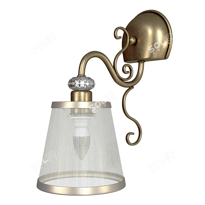 Elegant Classic Wall Lamp 3D model image 3