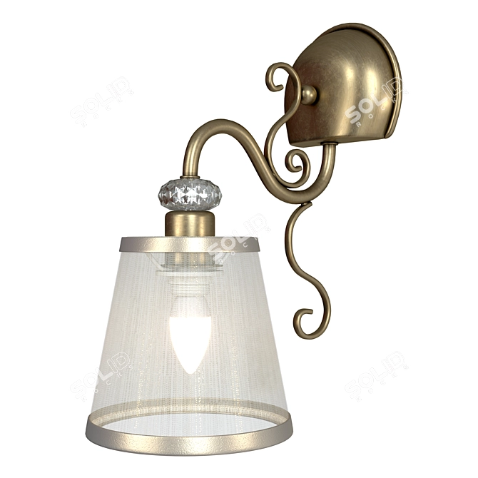 Elegant Classic Wall Lamp 3D model image 4