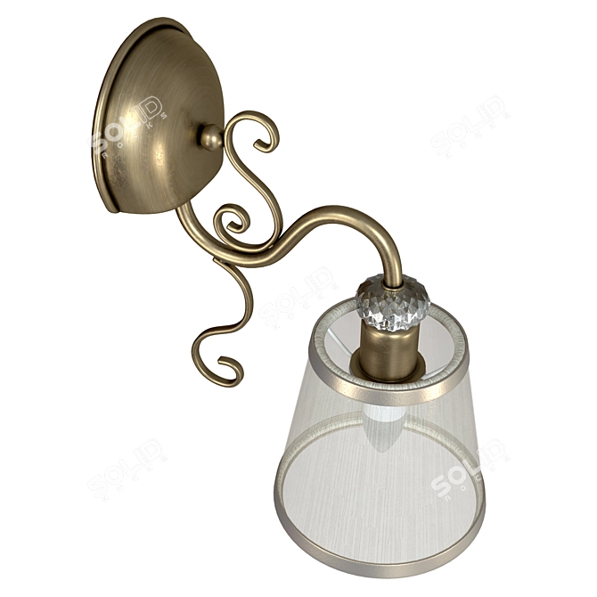 Elegant Classic Wall Lamp 3D model image 5