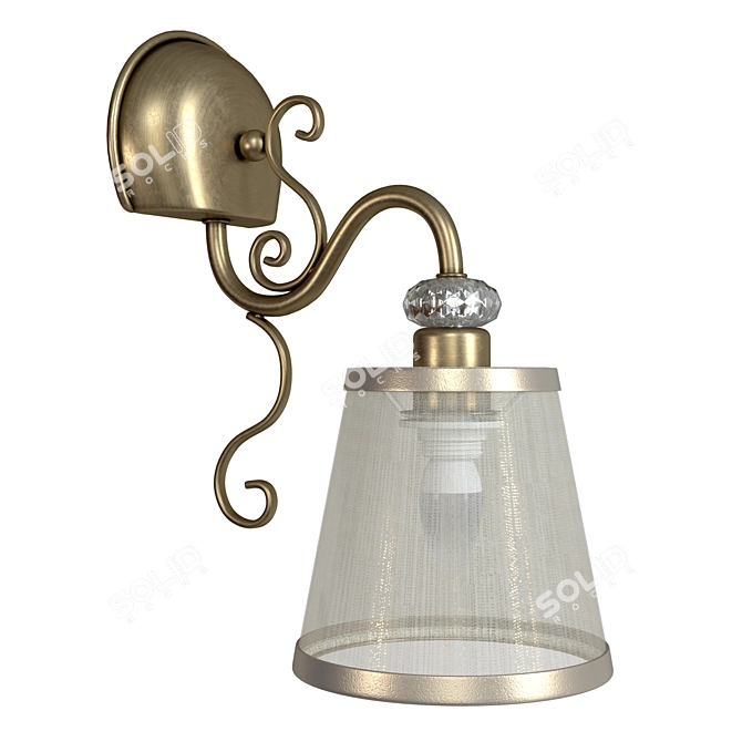 Elegant Classic Wall Lamp 3D model image 8