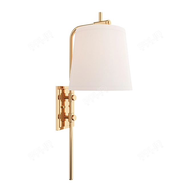 Seline Warm Gold Wall Lamp 3D model image 1