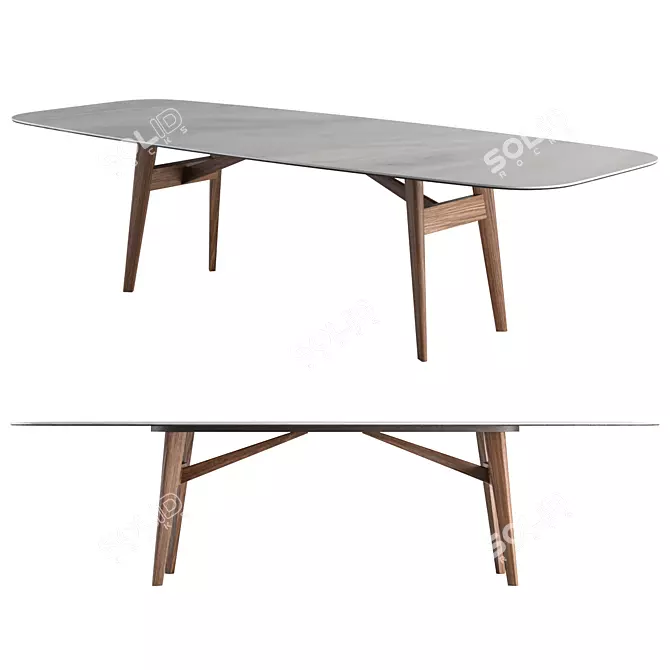 Elegant Ash ABREY Table 3D model image 1