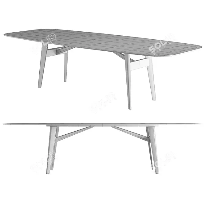 Elegant Ash ABREY Table 3D model image 2