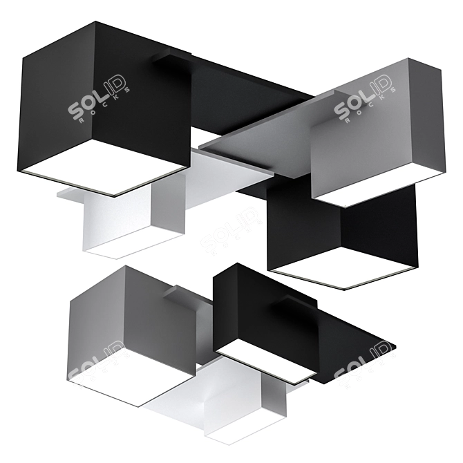 Geometric LED Ceiling Lights: Jules (Set of 5) 3D model image 7