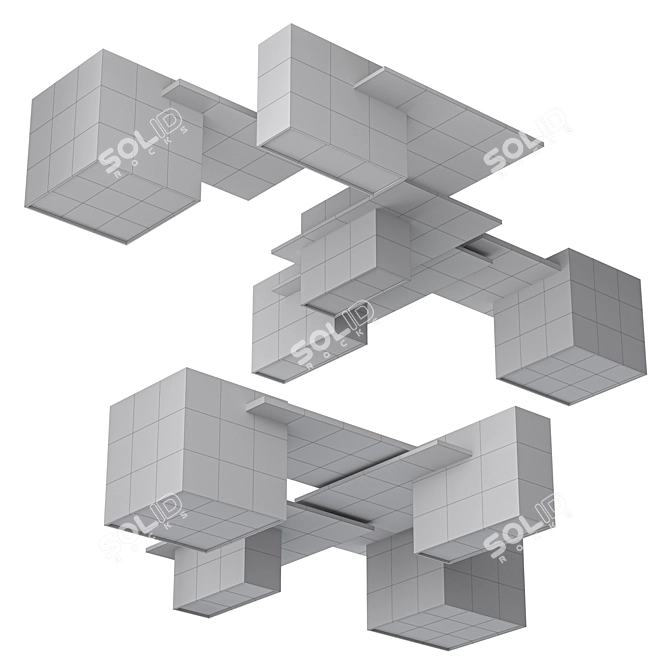 Geometric LED Ceiling Lights: Jules (Set of 5) 3D model image 8