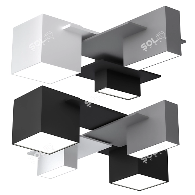 Geometric LED Ceiling Lights: Jules (Set of 5) 3D model image 10