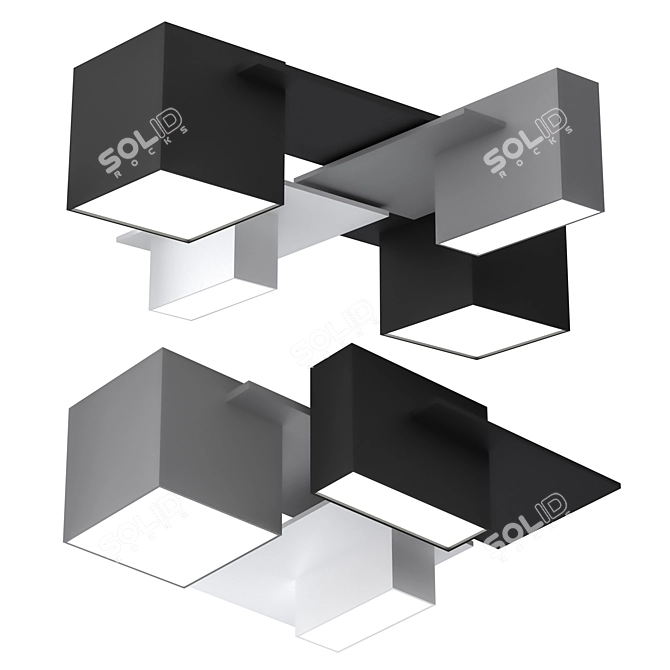 Geometric LED Ceiling Lights: Jules (Set of 5) 3D model image 11