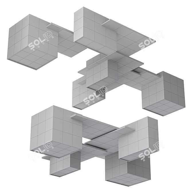 Geometric LED Ceiling Lights: Jules (Set of 5) 3D model image 12
