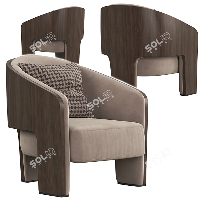 Marelli Chloe: Sleek and Stylish Armchair 3D model image 2