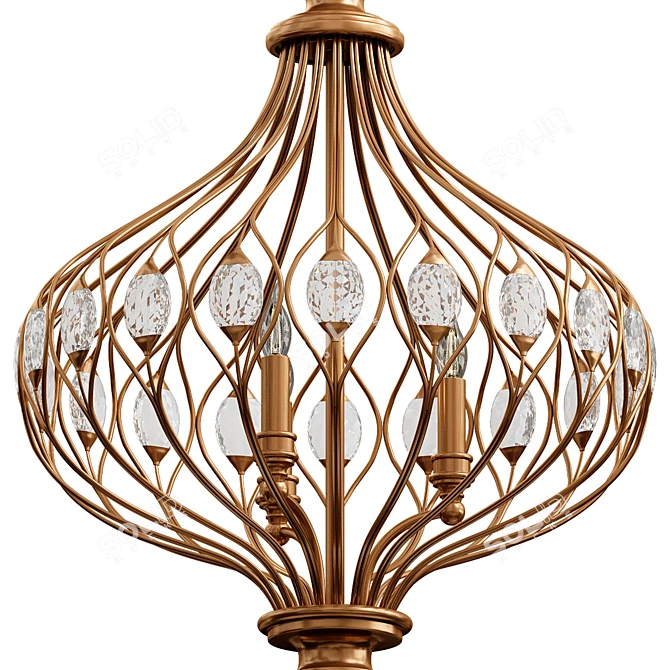 Elegant Sabina Pendant Light 3D model image 2