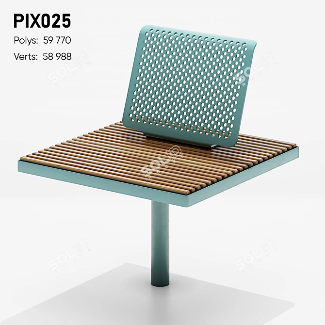 Eco-Friendly Park Benches 3D model image 1